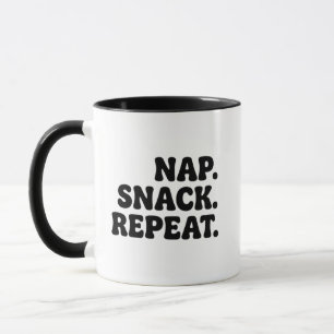 Nap Snack Repeat Becher - Lustiges Geschenk für Ka Tasse