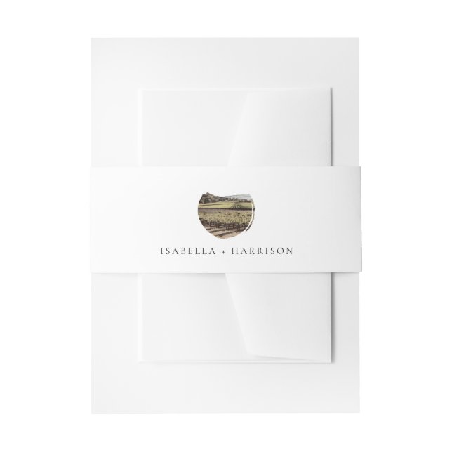 NAPA California Watercolor Skyline Wedding Einladungsbanderole (Vorderseite Beispiel)