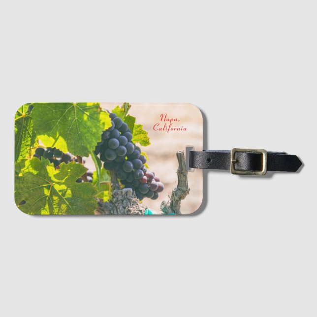 Napa Grapevine, California Gepäckanhänger (Vorderseite (Horizontal))