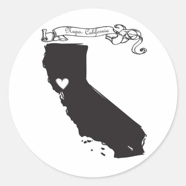 Napa Runder Aufkleber (Vorderseite)