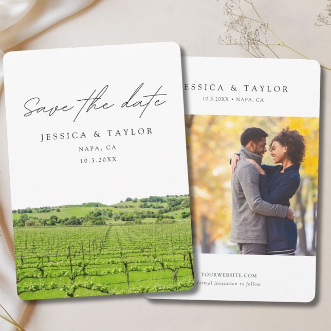 Napa Save the Date WInery Wedding Einladung (Napa Save the Date WInery Wedding Invitation
)