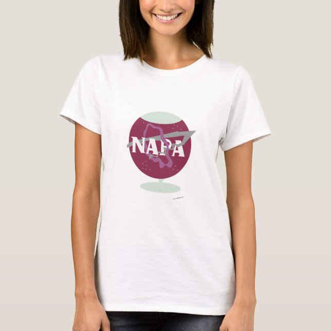 Napa Space Style Logo für Weinglas T-Shirt (Vorderseite)