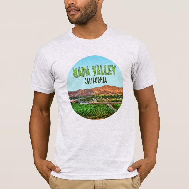 Napa Tal California Weinberg Vintag T-Shirt (Vorderseite)