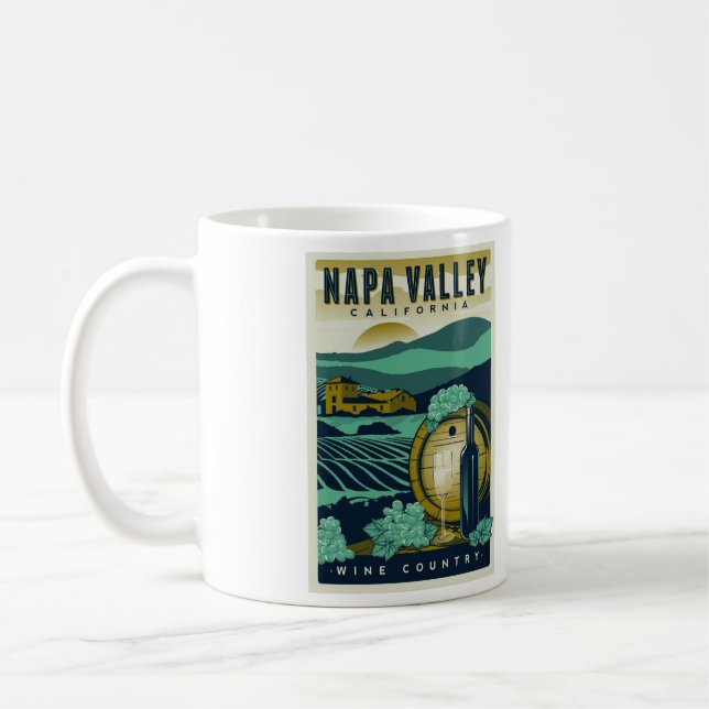 Napa Valley California Kaffee Tasse - Größe 11oz (Links)