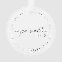 Napa Valley California Travel USA Simple Ornement