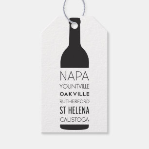 Napa Valley Cities Weinflaschen Gastgeschenke Hoch Geschenkanhänger