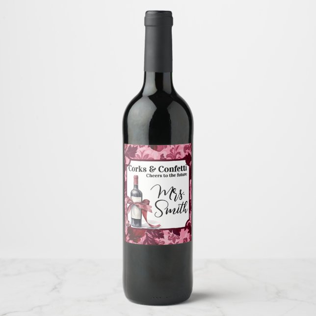 Napa Valley Junggeselinnen-Abschied Weinetikett (Vorderseite)