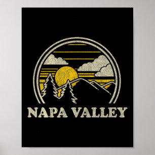 Napa Valley Kalifornien Ca T Shirt Vintage Wandern Poster