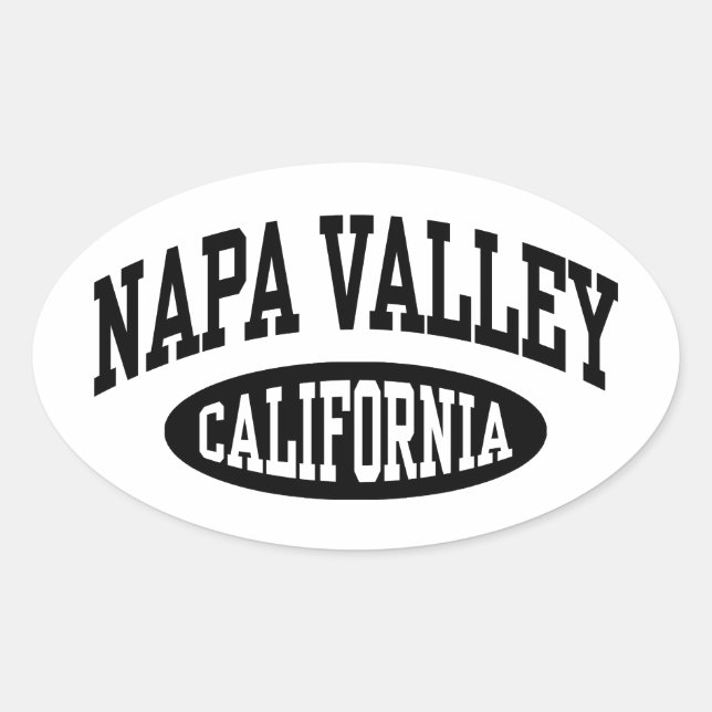 Napa Valley Kalifornien Ovaler Aufkleber (Vorderseite)