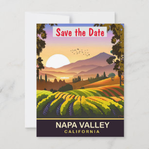 Napa Valley, Kalifornien, Reise-Postkarte,  Save The Date