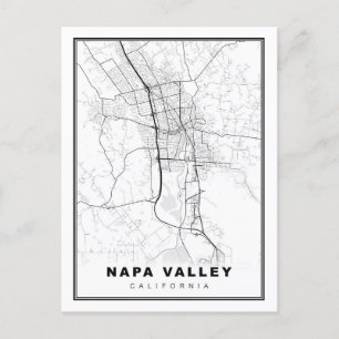 Napa-Valley-Karte Postkarte