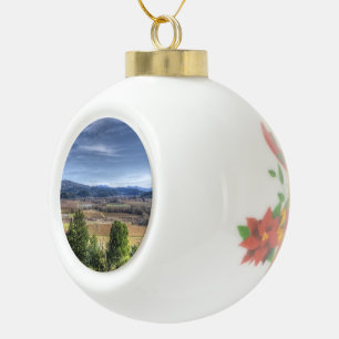 Napa Valley Keramik Kugel-Ornament