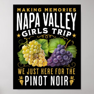 Napa Valley Mädchen-Trip Weinland Weingut-Tour Poster