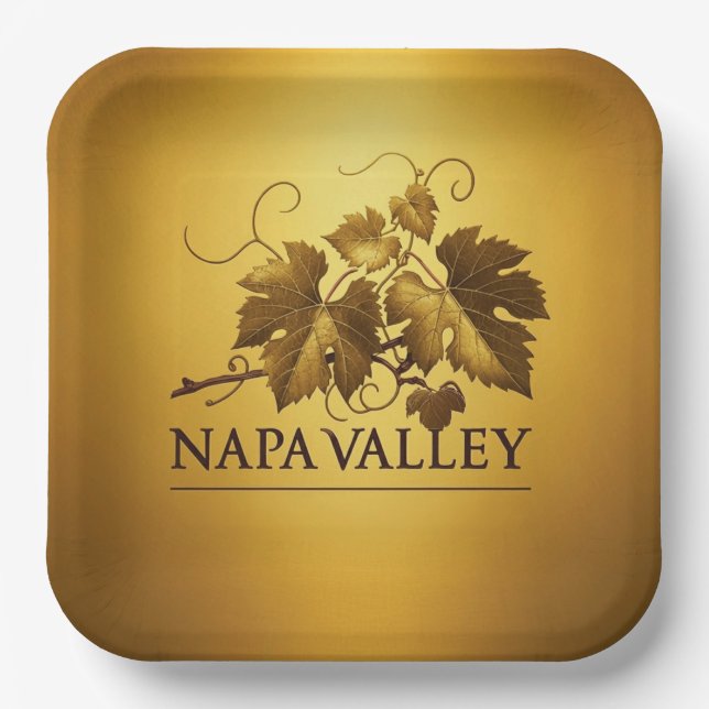 Napa Valley Vineyard Celebration Party Pappteller (Vorderseite)