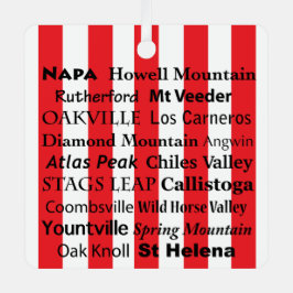 Napa Valley Wine AVAs Schmuck Ornament Aus Metall