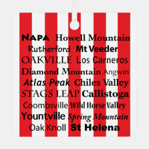 Napa Valley Wine AVAs Schmuck Ornament Aus Metall