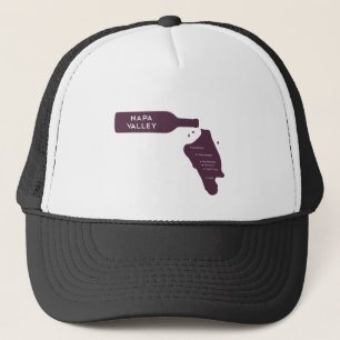 Napa- Valleywein-Flaschen-Fleck-Logo Truckerkappe