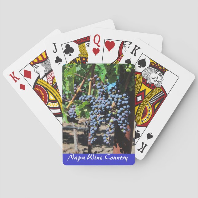 Napa- Valleywein-Land-Weinberg-Spielkarten Spielkarten (Rückseite)