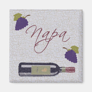 Napa-Weinflasche im Vintage-Stil Magnet