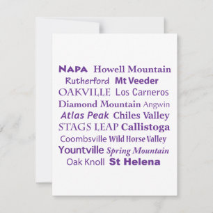 Napa Wines Flat Note Card Mitteilungskarte