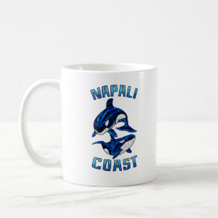 Napali Coast Hawaii Vacation Tribal Whale Orcas Kaffeetasse