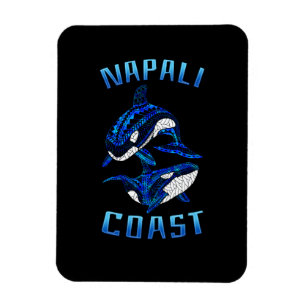 Napali Küste Hawaii Urlaub Tribal Whale Orcas Magnet