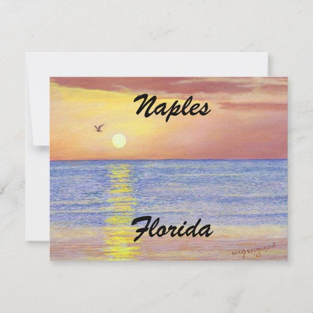 NAPEL, FLORIDA FLACHKARTE (Vorderseite)