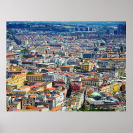NAPEL / NAPOLI, ITALIEN - FARBHAFTES STADTKOPF POSTER
