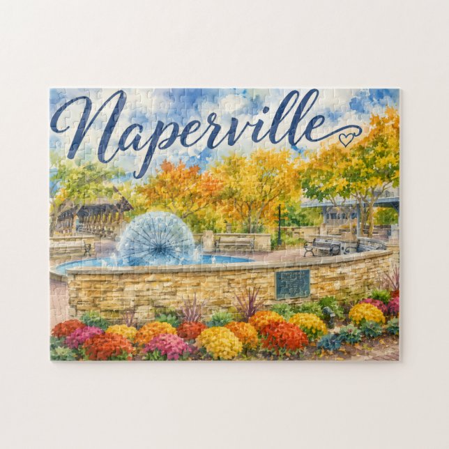 Naperville Illinois Löwenzahn Springbrunnen Riverw (Horizontal)