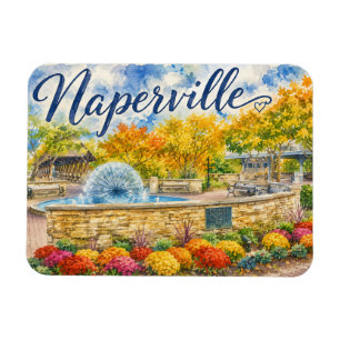 Naperville Illinois Löwenzahn Springbrunnen Riverw Magnet