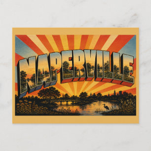 Naperville Illinois River Woodland Prairie Kunst Postkarte