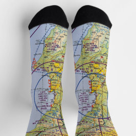 Napier Neuseeland VFR VNC Aviation Chart Socken