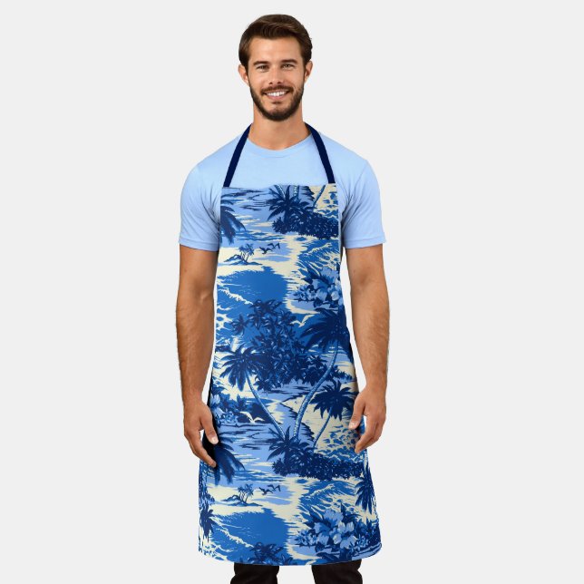 Napili Bay Hawaiian Island Landschaftlich - Blue Schürze (Getragen)