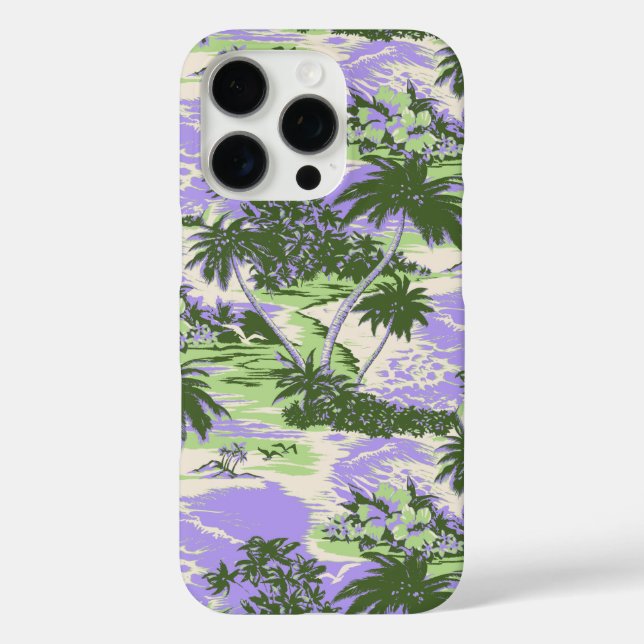 Napili Bay Hawaiian Tropical Lavender iPhone 16 Pro Hülle (Rückseite)