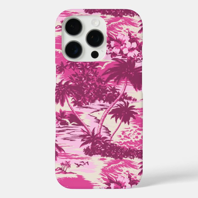 Napili Bay Hawaiian Tropical Pink iPhone 16 Pro Hülle (Rückseite)