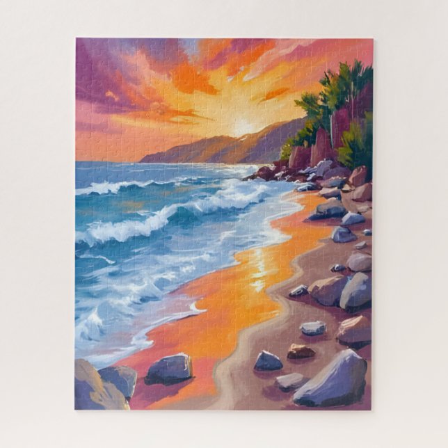 Napili Bay Sunset Maui Hawaii Painting (Vertikal)