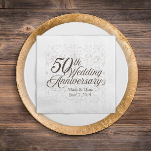 Napkin, 50. Hochzeitstag Serviette