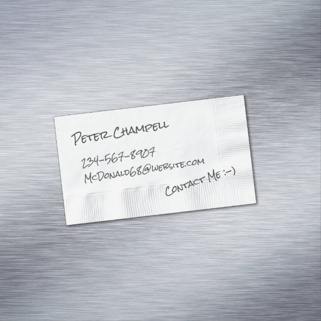Napkin Calling Magnetische Visitenkarte (Beispiel)