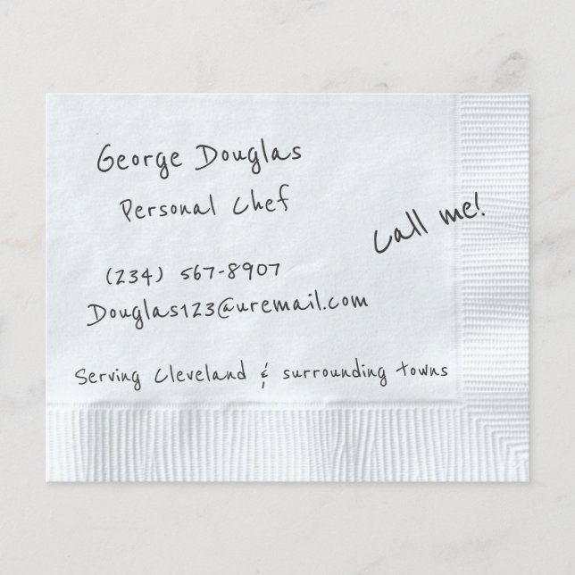 Napkin-Hintergrund Flyer (Vorne)