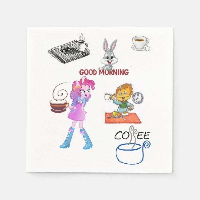 Napkin-Kaffee Serviette (Vorderseite)