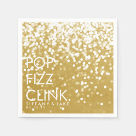 Napkin - Pop Fizz Clink Gold Serviette