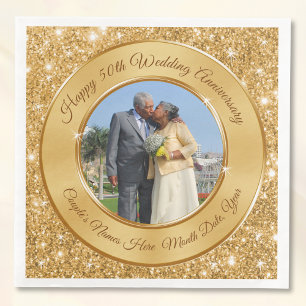 Napkins, 50 Jahre alt, Personalisiert und Foto Serviette