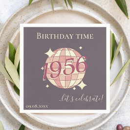 Napkins born in 1956 70th birthday table decor serviette