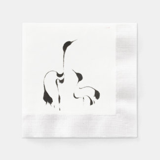 Napkins "Cranes", Weißer Cocktail Serviette