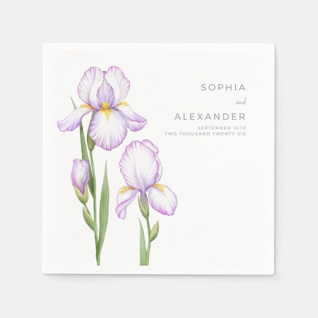 Napkins for a Modern Wedding.  Serviette (Vorderseite)