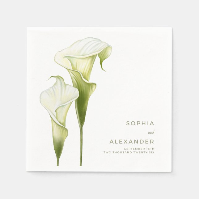 Napkins for a Modern Wedding.  Serviette (Vorderseite)