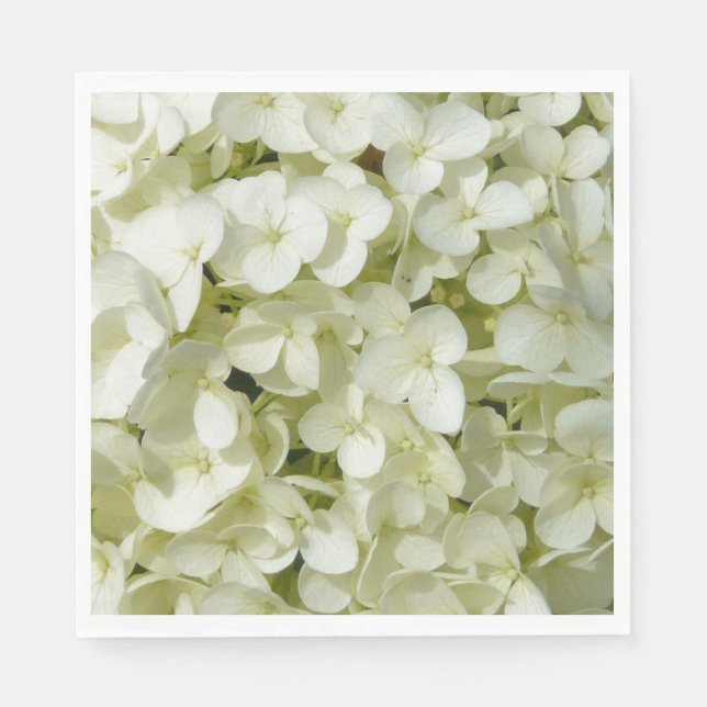 Napkins-White Hydrangeas Serviette (Vorderseite)