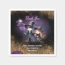 NAPKINS Zauberer und Hexen Geburtstagsparty