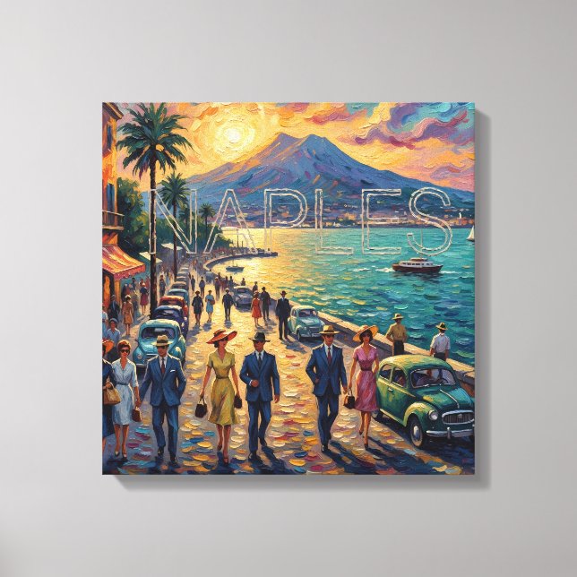 Naples Bay at Sunset Riviera Canvas Art Leinwanddruck (Vorderseite)