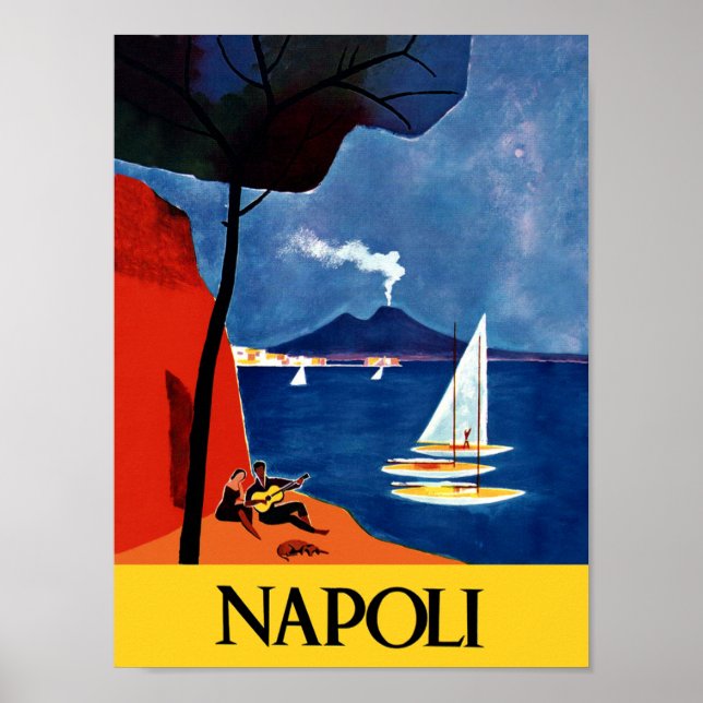 Naples, Italy travel poster (Vorne)